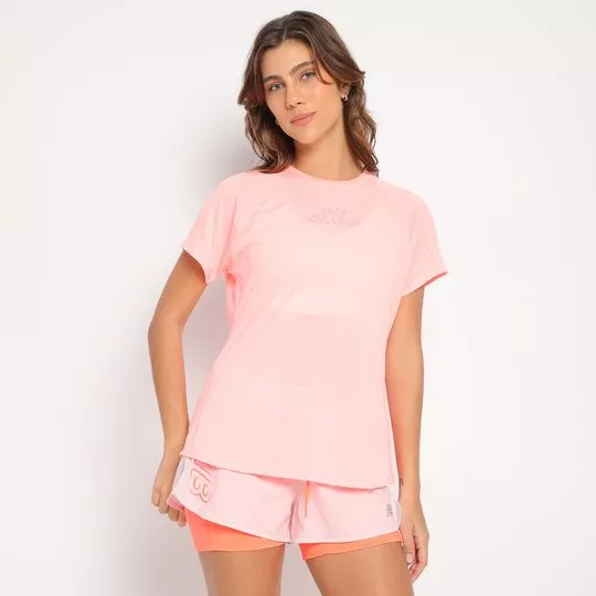 Camiseta Com Microfuros- Laranja Neon