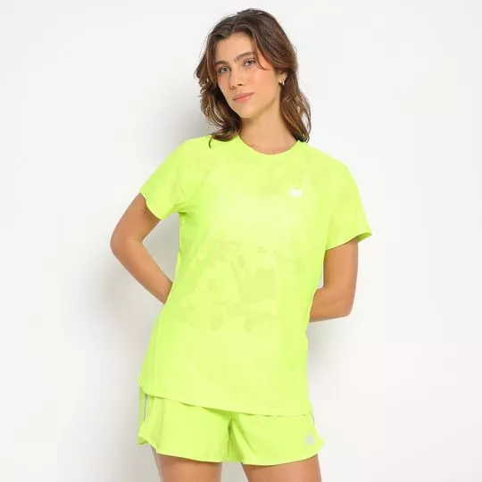 Camiseta Com Microfuros- Verde Limão