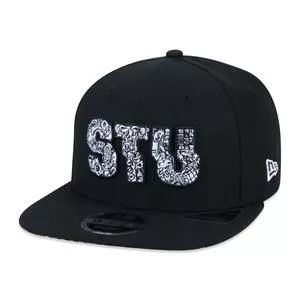 Boné 9Fifty Of Sn Stu Mottilaa Blk<BR>- Preto & Branco