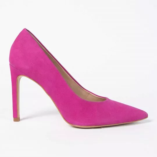 Scarpin Em Couro- Pink- Salto: 10cm- Lança Perfume