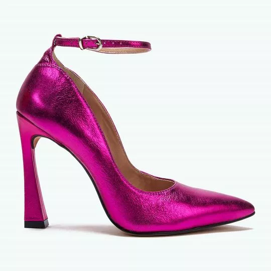 Scarpin Em Couro- Pink- Salto: 11cm- Amarante