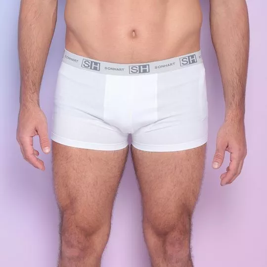 Cueca Boxer Sonhart- Branca & Cinza