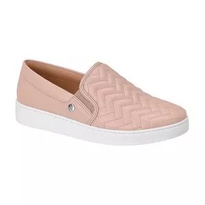 Slip On Com Relevo<BR>- Rosa Claro & Branco<BR>- Vizzano