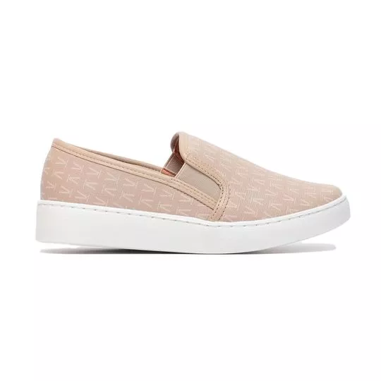 Slip On Texturizado- Bege & Marrom- Vizzano