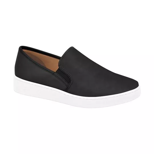 Slip On Com Recortes- Preto- Vizzano