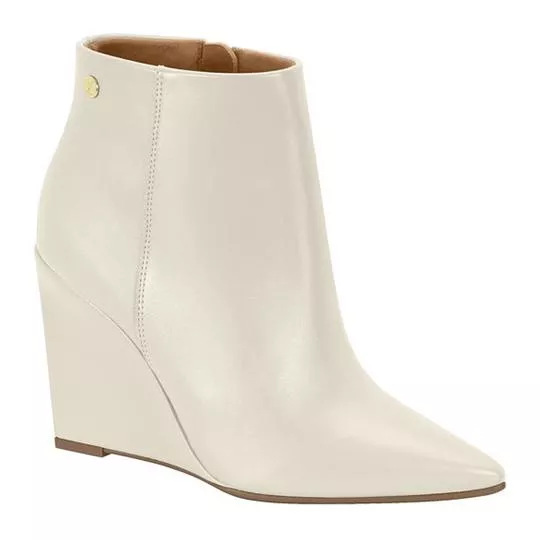 Bota Anabela- Off White- Vizzano