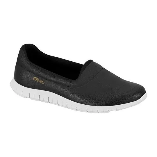 Slip On Liso- Preto & Branco- Actvitta