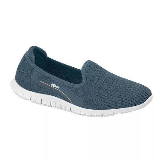 Slip On Texturizado- Azul & Branco- Actvitta