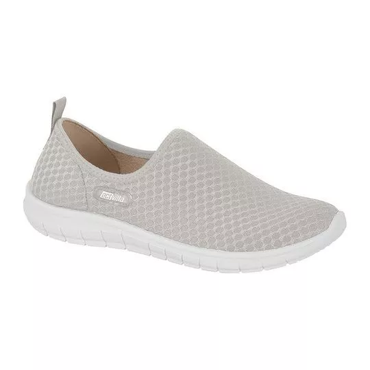 Slip On Texturizado- Cinza & Branco- Actvitta