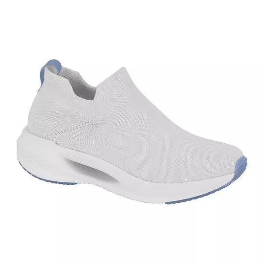 Slip On Texturizado- Branco & Azul- Actvitta