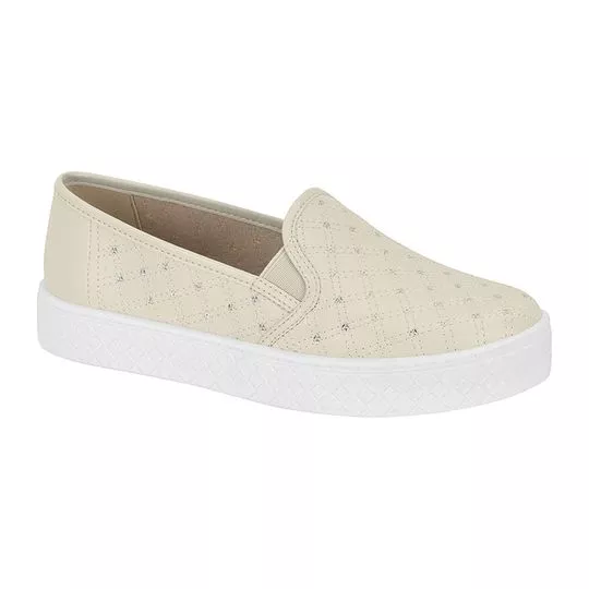 Slip On Com Pedrarias- Off White- Vizzano