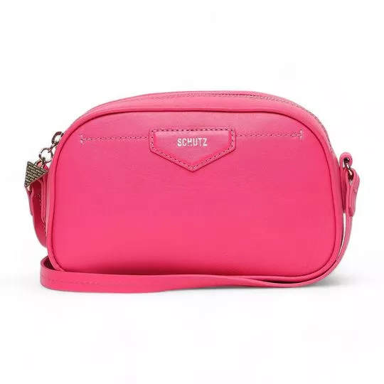 Bolsa Transversal Em Couro- Pink