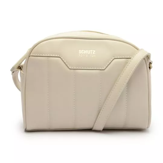 Bolsa Transversal Com Recortes- Off White