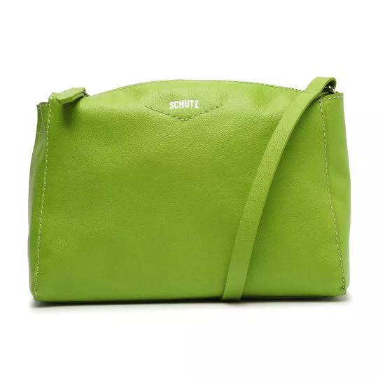 Bolsa Transversal Em Couro- Verde