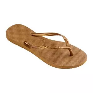 Chinelo Havaianas Slim<BR>- Caramelo