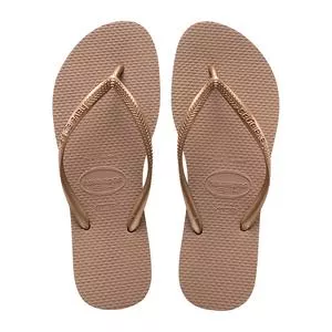 Chinelo Havaianas Slim<BR>- Rosê Gold