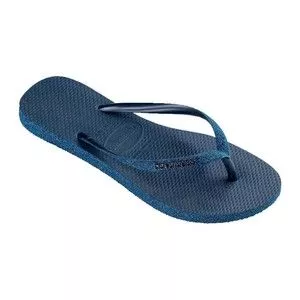 Chinelo Havaianas Slim Sparkle II<BR>- Azul Escuro