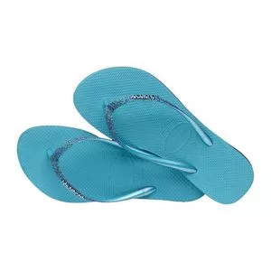 Chinelo Havaianas Slim Sparkle II<BR>- Azul