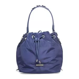 Bolsa Saco Com Recortes<BR>- Azul Marinho<BR>- Santa Lolla