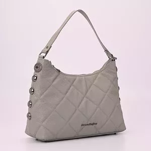 Bolsa Hobo Matelassê<BR>- Cinza