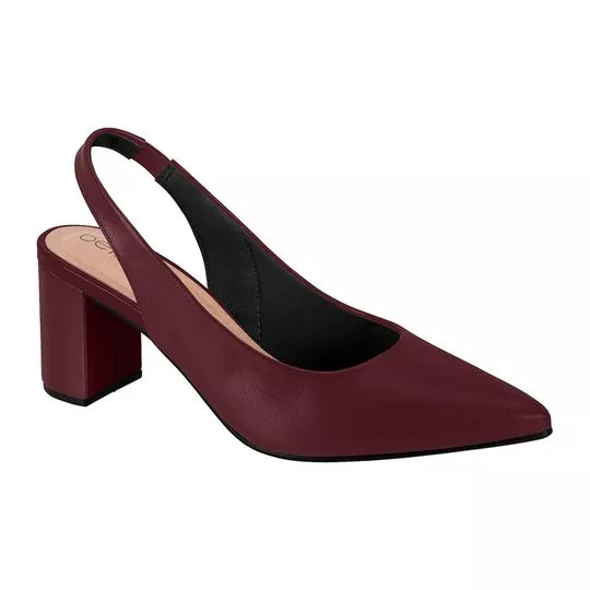 Slingback Liso- Vinho