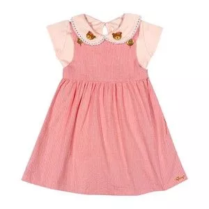 Conjunto Com Vestido<BR>- Rosa Claro<BR>- Glinny