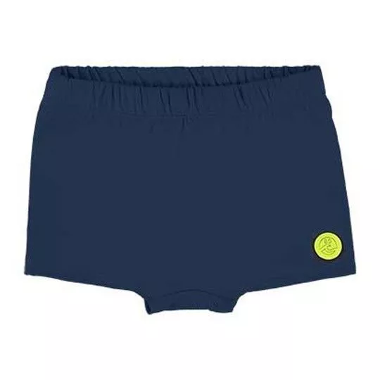 Sunga Boxer Lisa- Azul Marinho- Boca Grande