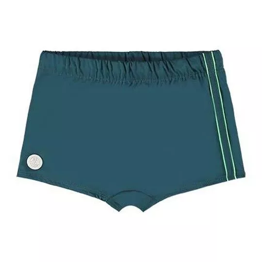 Sunga Boxer Com Tiras- Verde Escuro & Verde Claro- Boca Grande