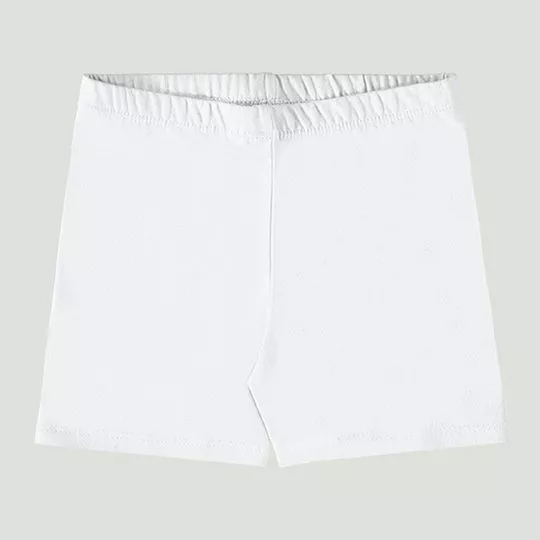 Short Com Franzidos- Branco