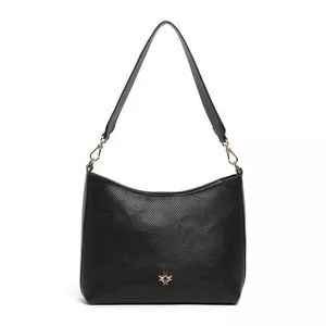 Bolsa Hobo Texturizada<BR>- Preta