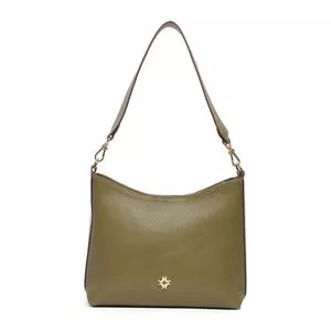 Bolsa Hobo Texturizada<BR>- Verde Militar