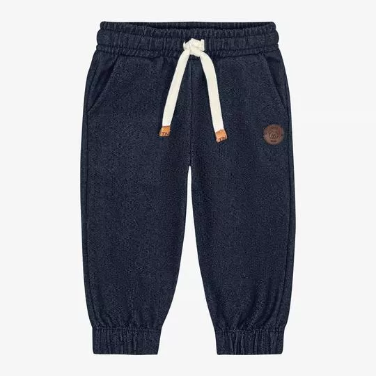 Calça Jogger Com Amarração- Azul Marinho- Trick Nick