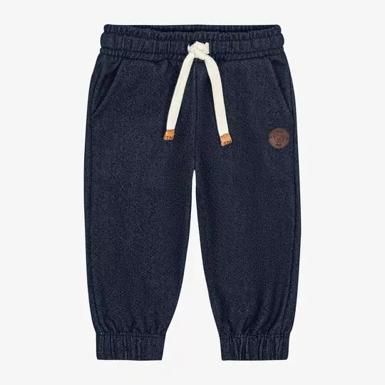 Calça Jogger Com Amarração- Azul Marinho- Trick Nick