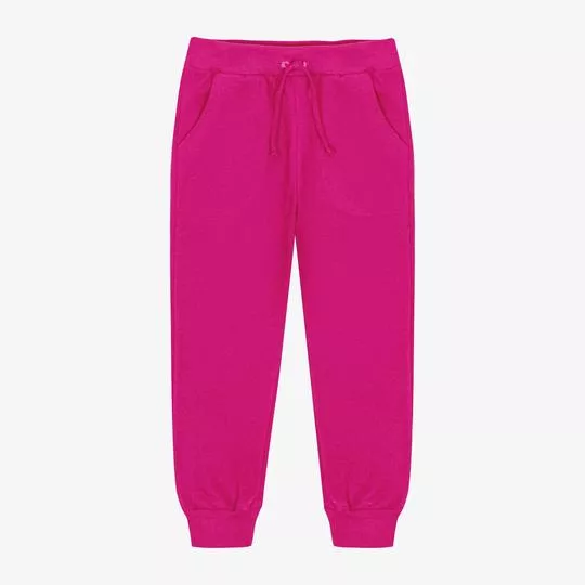 Calça Jogger Com Recortes- Rosa Escuro- Trick Nick