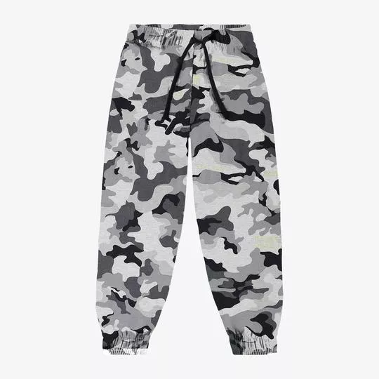 Calça Jogger Abstrata- Cinza Claro & Cinza Escuro- Rovitex