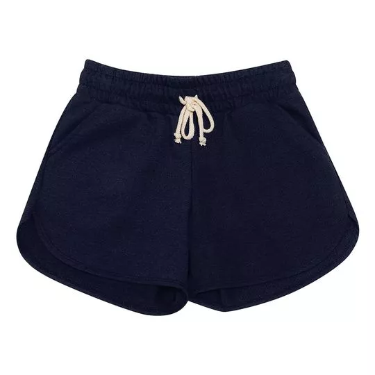 Short Com Amarração- Azul Escuro- Rovitex Teen