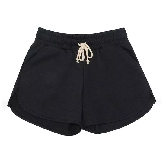 Short Com Amarração- Cinza Escuro- Rovitex Kids