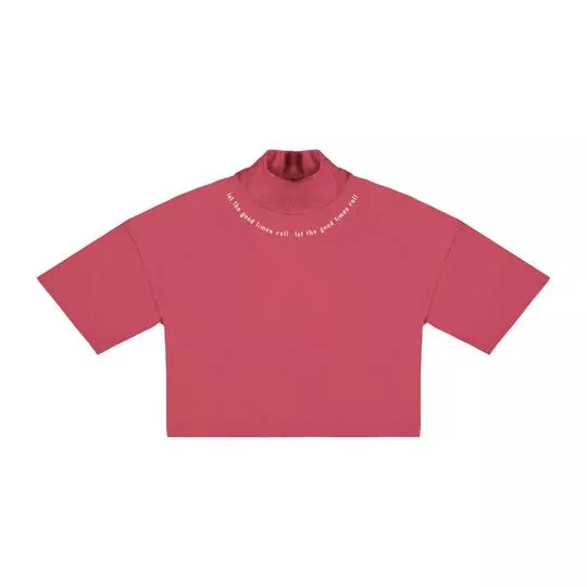 Blusa Com Inscrições- Rosa Escuro- Malwee Kids