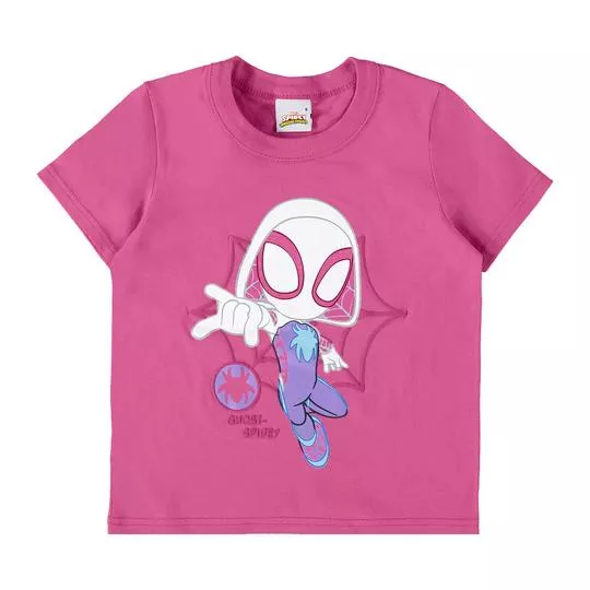 Blusa Homem-Aranha®- Rosa Escuro- Malwee