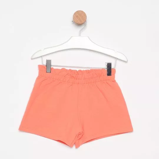 Short Com Recortes- Coral- Malwee