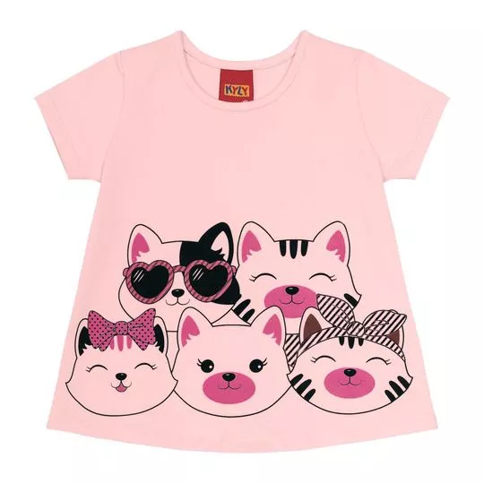 Blusa Gatinhos- Rosa