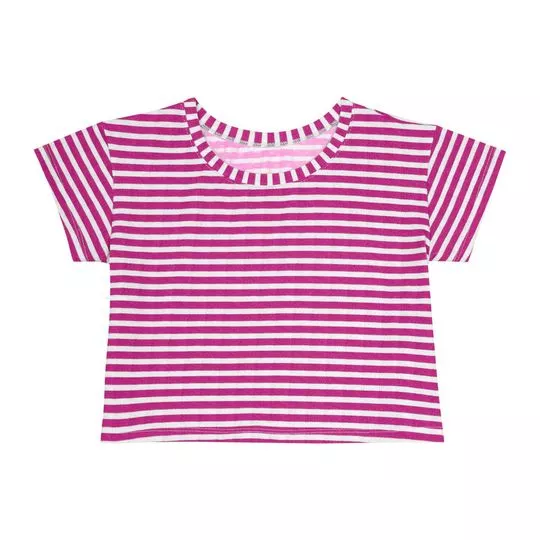 Blusa Listrada- Pink & Branca