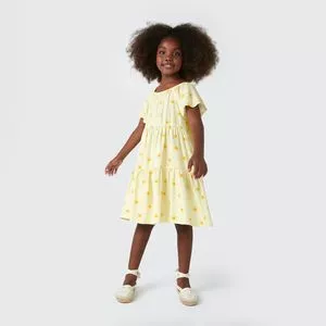 Vestido Sol<BR>- Amarelo Claro & Amarelo<BR>- Hering Kids