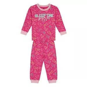 Pijama Gatinhos<BR>- Pink & Rosa Claro<BR>- Brandili