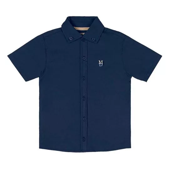 Camisa Lisa- Azul Marinho