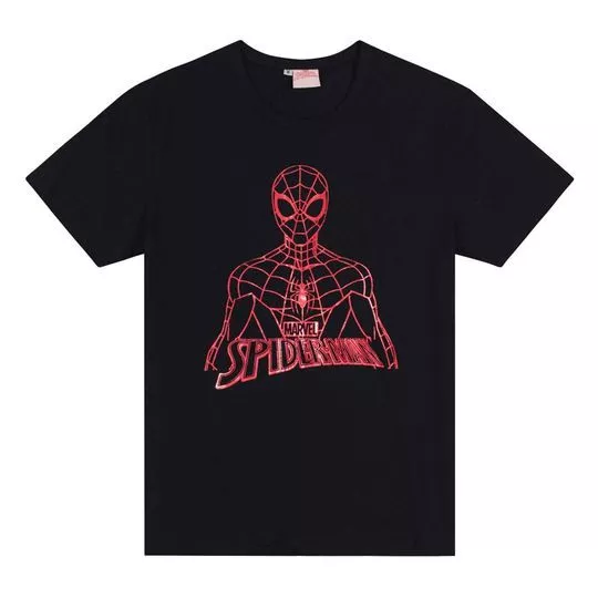 Camiseta Spiderman- Preta & Vermelha