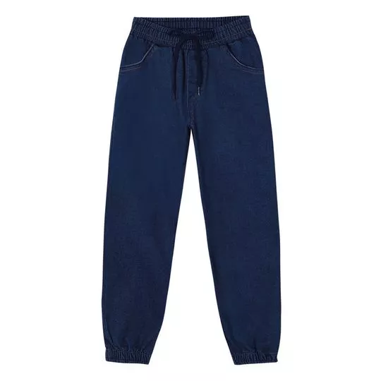 Calça Jogger Lisa- Azul Marinho- Marisol