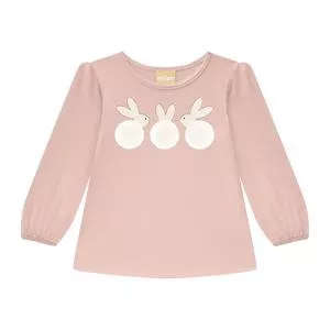 Blusa Coelhos<BR>- Rosê