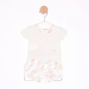 Conjunto De Bata & Short<BR>- Rosa Claro & Branco<BR>- Noruega