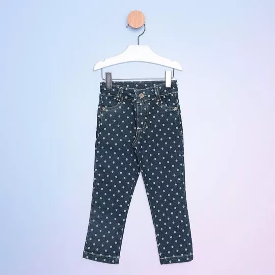 Calça Jeans Reta Poás- Azul Marinho & Azul- Bicho Molhado